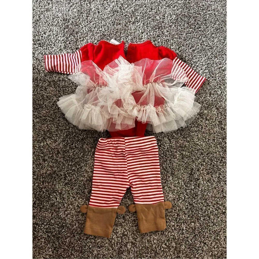 Baby girl My first Christmas outfit size 0-3 mos C11-13